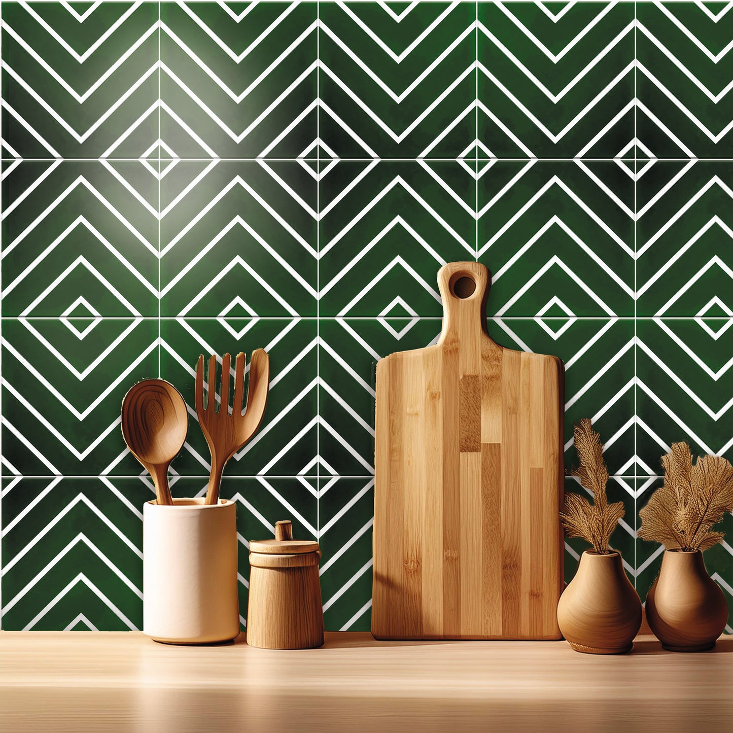 Athens Moss Premium Peel and Stick Floor Tile Stickers | Removable, Renter friendly with Anti-Slip finish in sturdy 520 microns