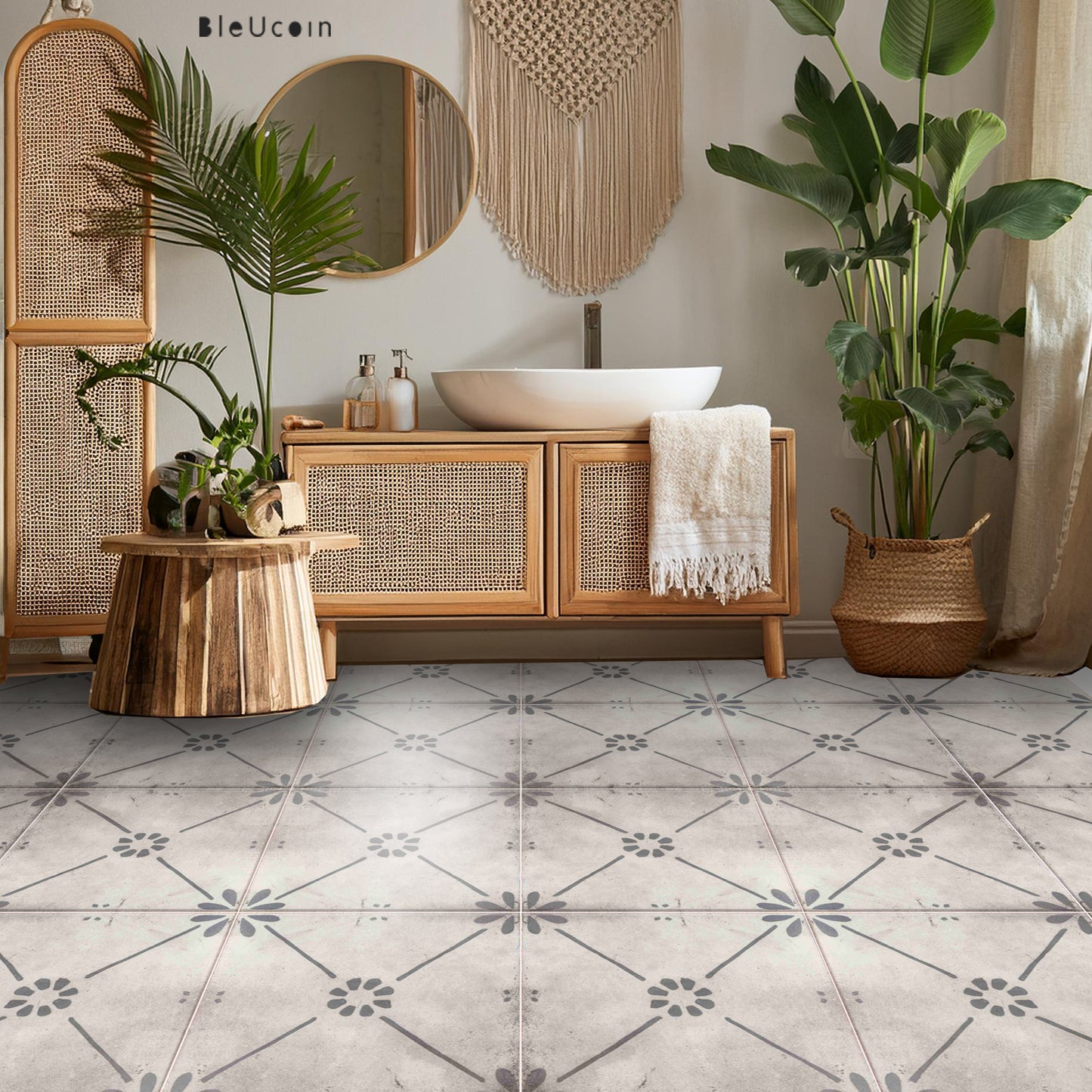 Byron Bay Premium Peel and Stick Floor Tile Stickers | Removable, Renter friendly with Anti-Slip finish in sturdy 520 microns