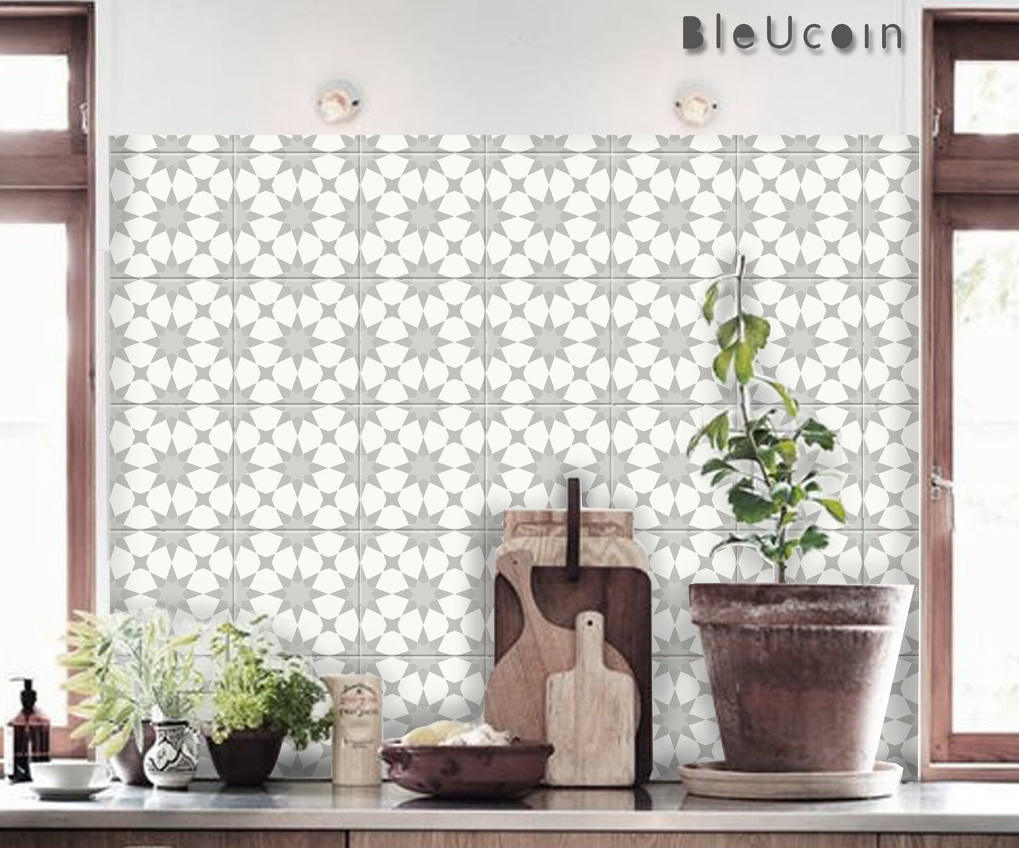 Pacific Grey Peel & Stick Tile Decal
