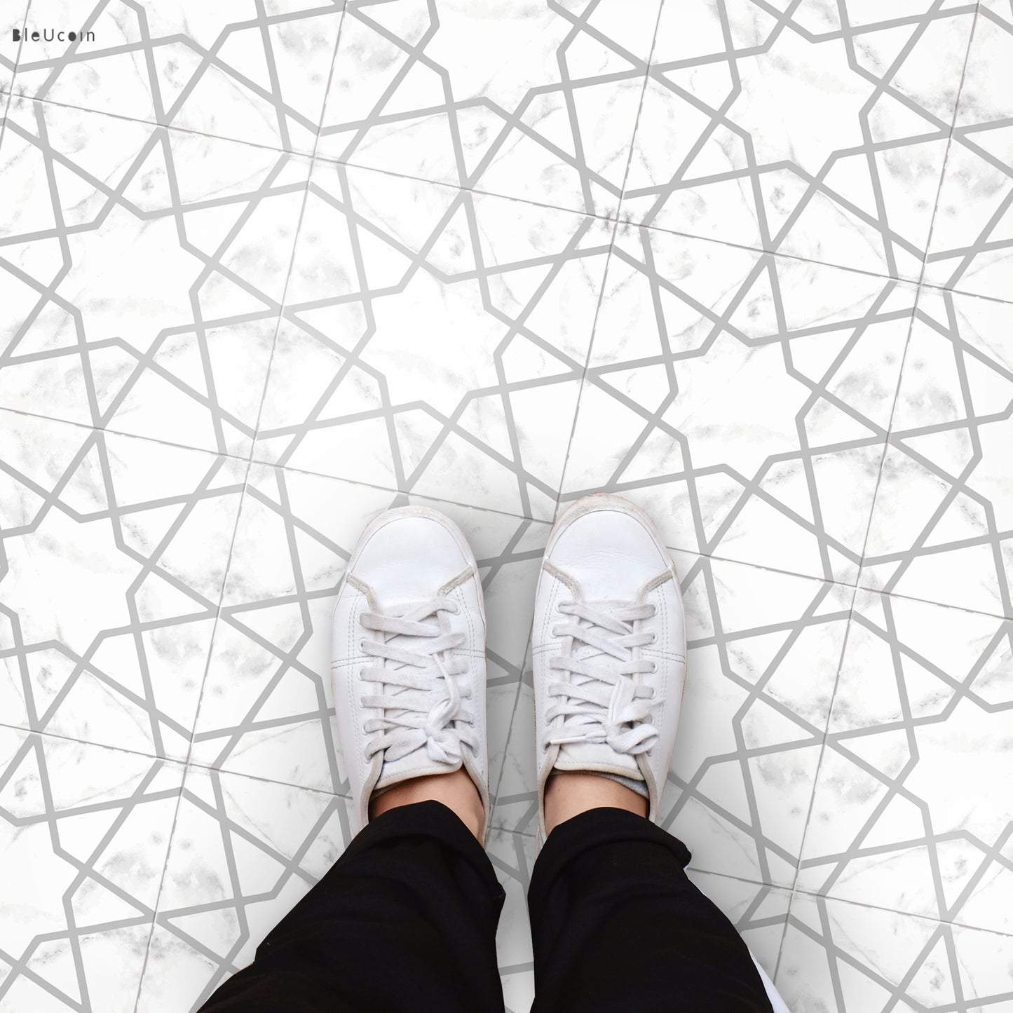 Wales Premium Peel and Stick Floor Tile Stickers | Removable, Renter friendly with Anti-Slip finish in sturdy 520 microns