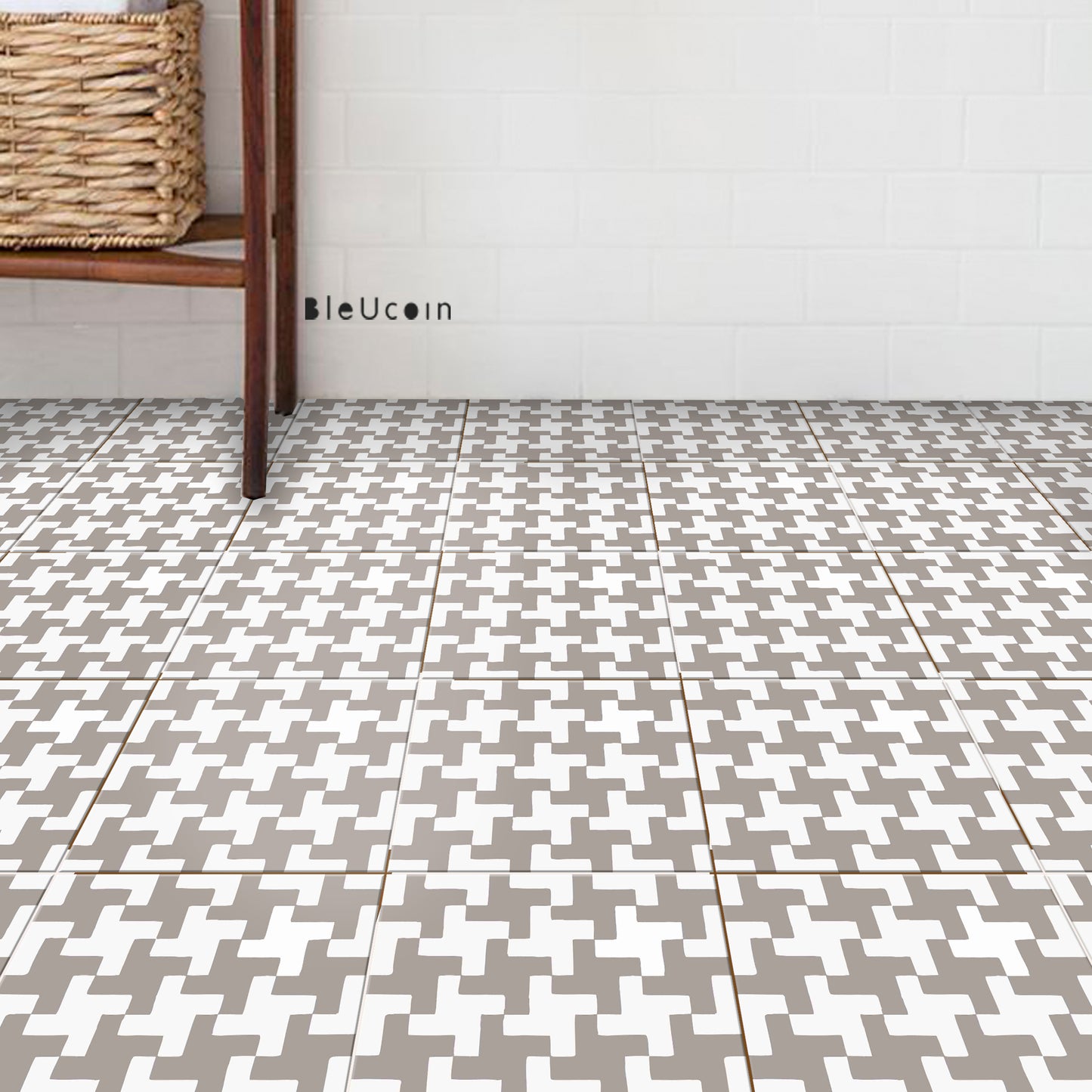 Hanoi Premium Peel and Stick Floor Tile Stickers | Removable, Renter friendly with Anti-Slip finish in sturdy 520 microns