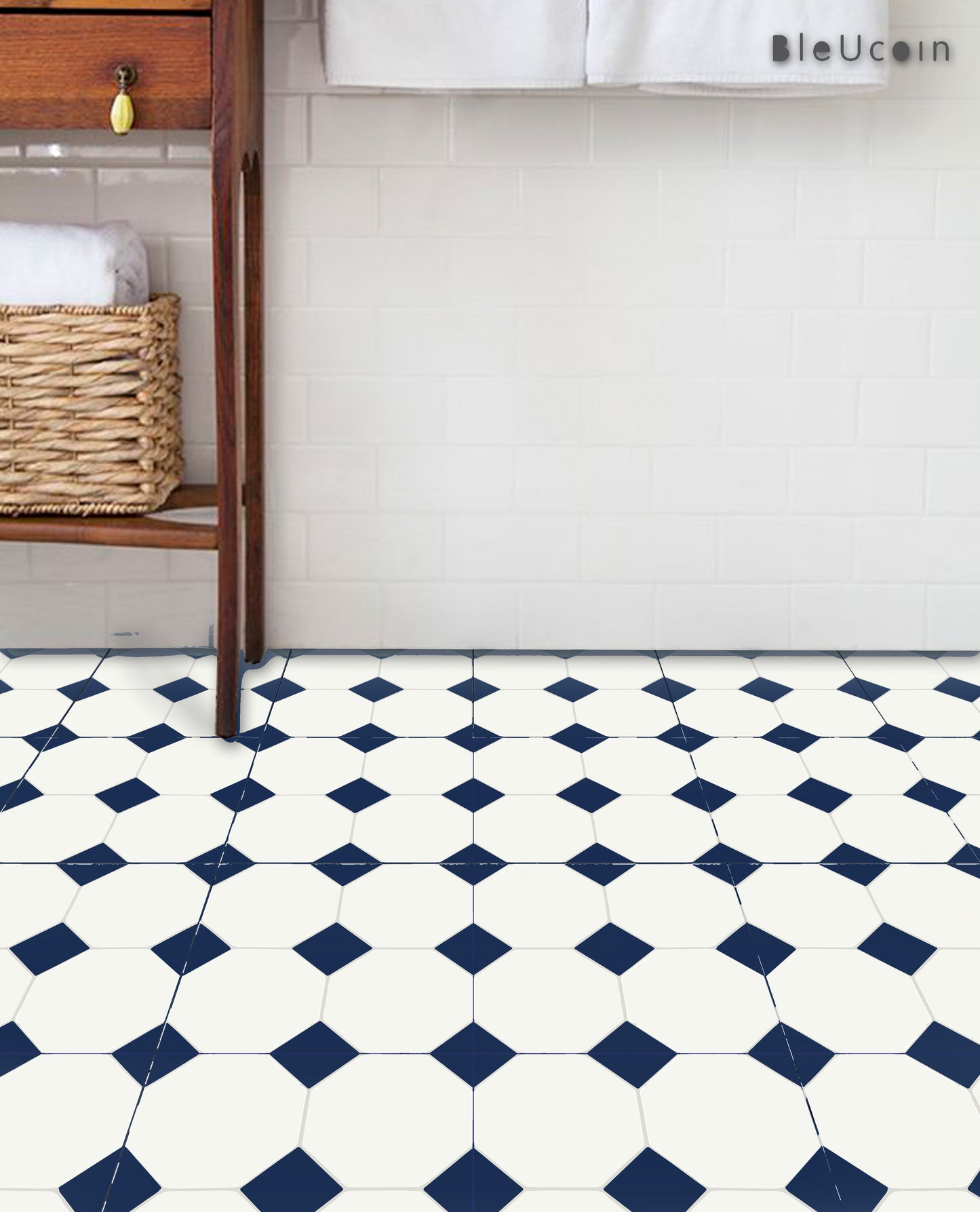 50% DISCOUNT - Warsaw Navy 13" x 13" - 24 Pcs Anti Slip