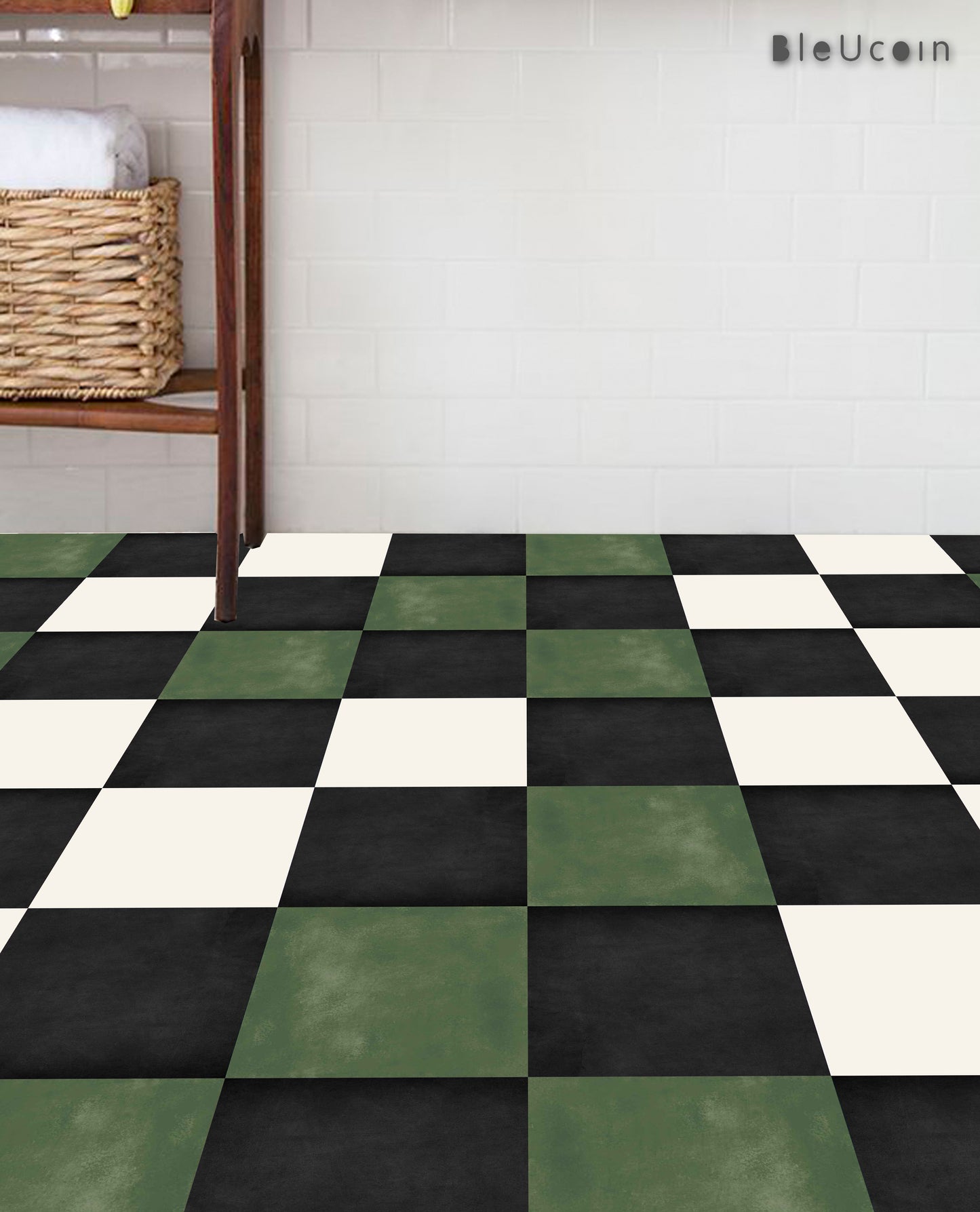 Marshall Basil Checker Peel & Stick Tile
