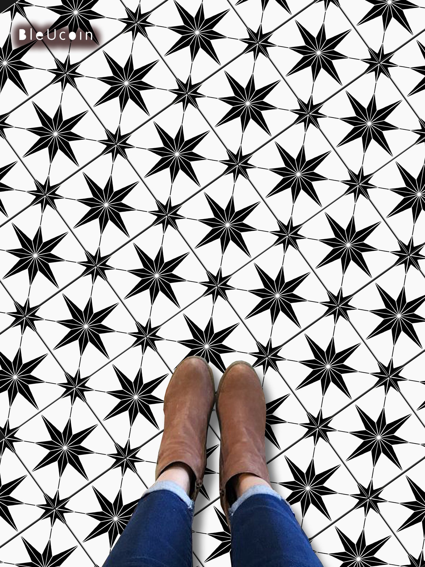 50% DISCOUNT- Positano Bay 4" x 4" - 44 pcs Peel & Stick Flooring