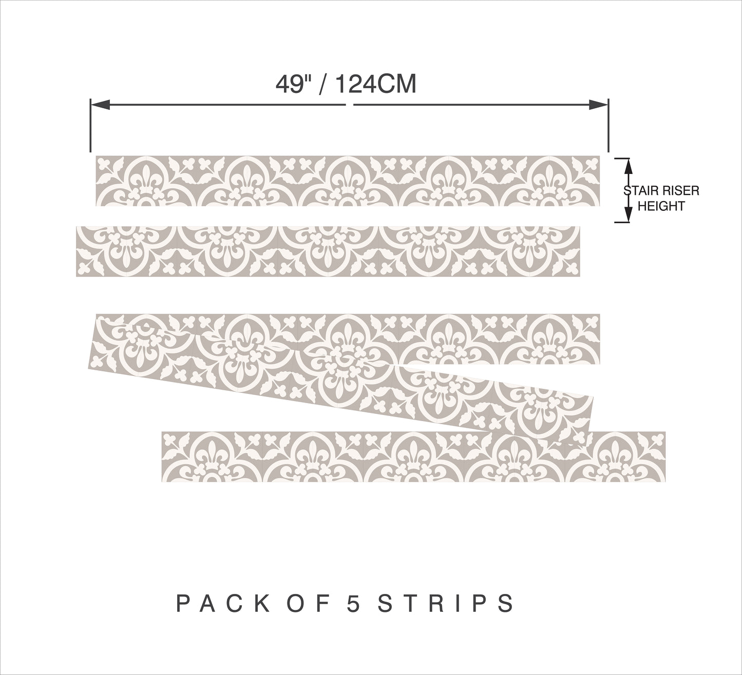 Encaustic Sandcastle Stair Strips