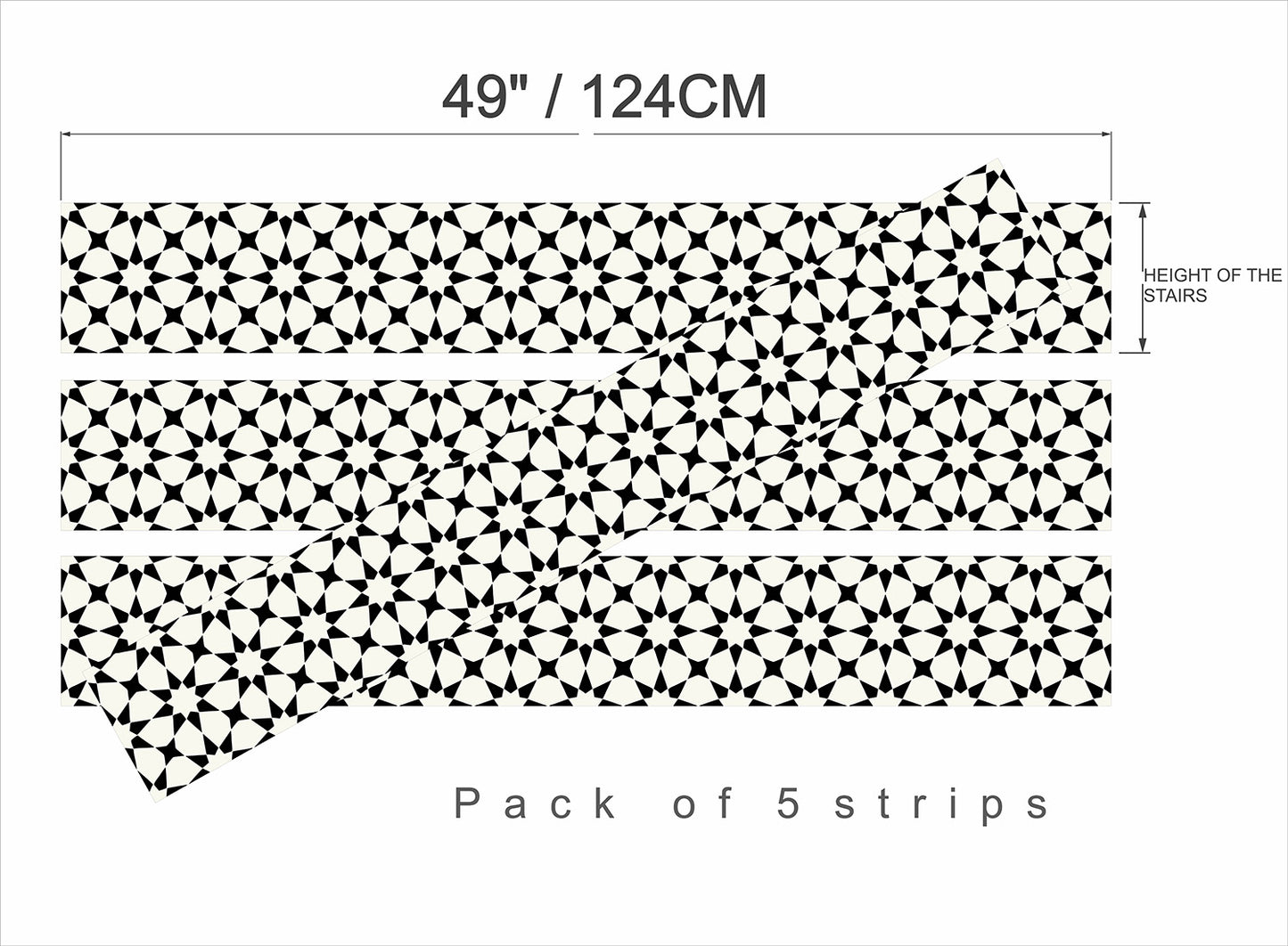 Pacific Black & White Stair Strips