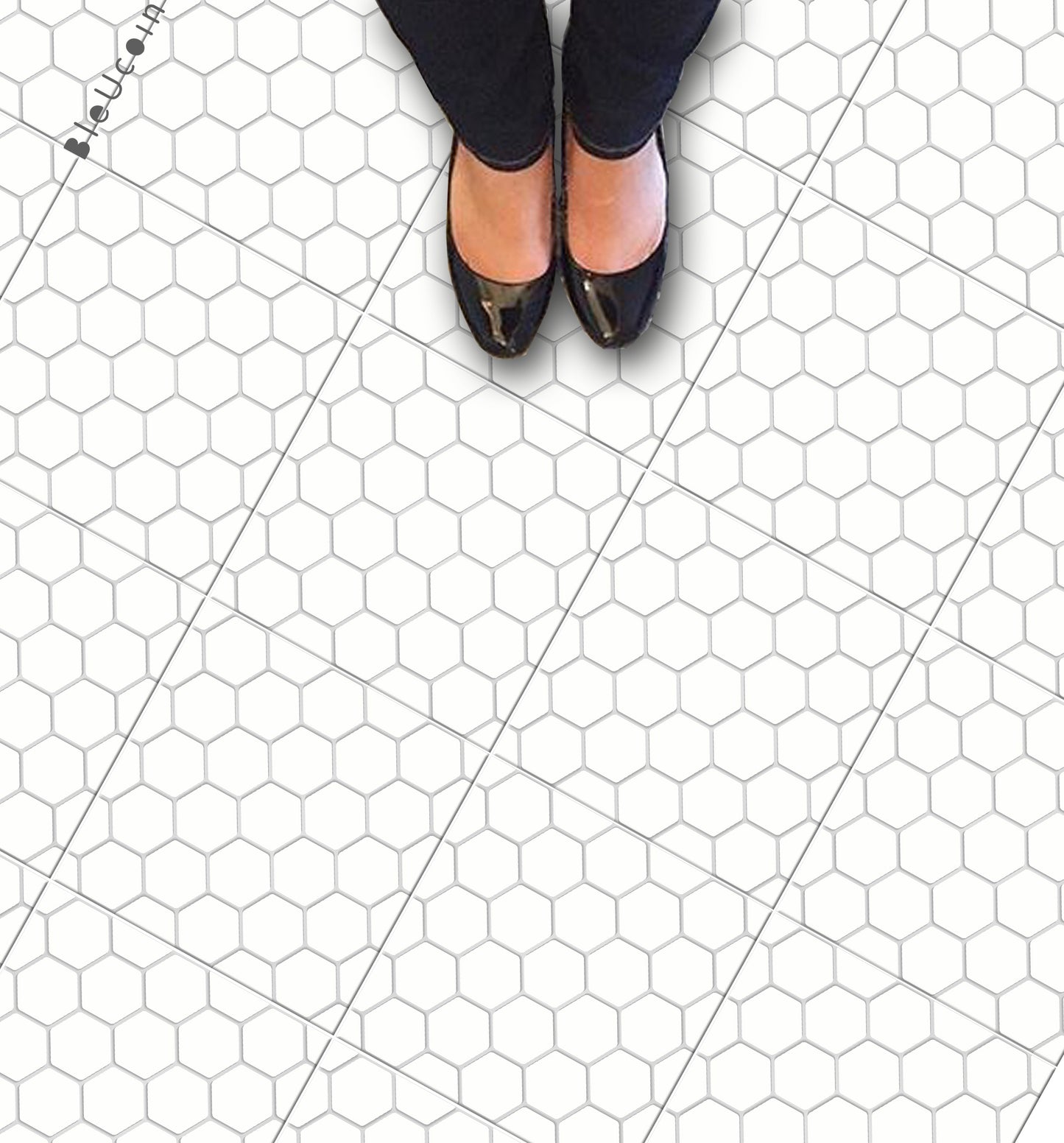 Iwaki Ivory Hexagon Peel & Stick Tile