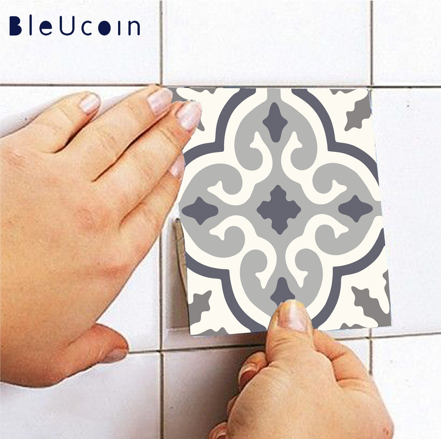 Valencia Premium Peel and Stick Floor Tile Stickers | Removable, Renter friendly with Anti-Slip finish in sturdy 520 microns