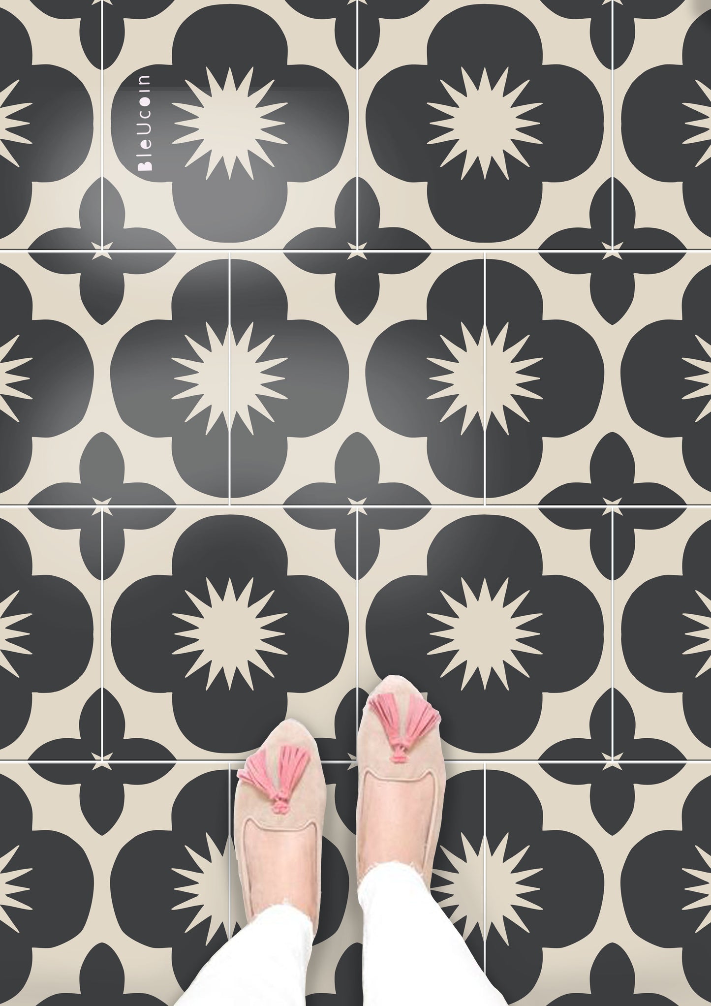 Staggered Sakura Peel & Stick Tile