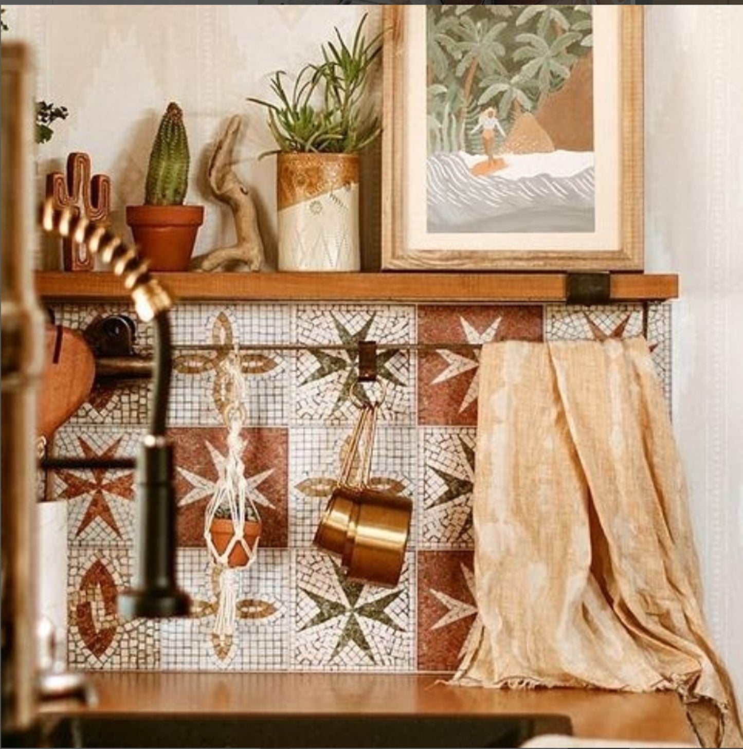 Earthy Tones Mosaic Peel & Stick Tile