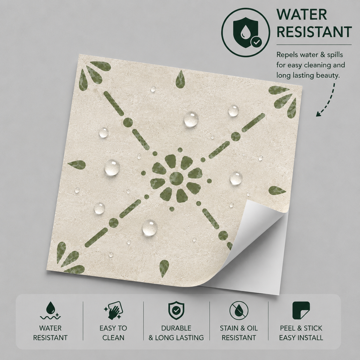 Nottingham Sage Peel and Stick Flooring