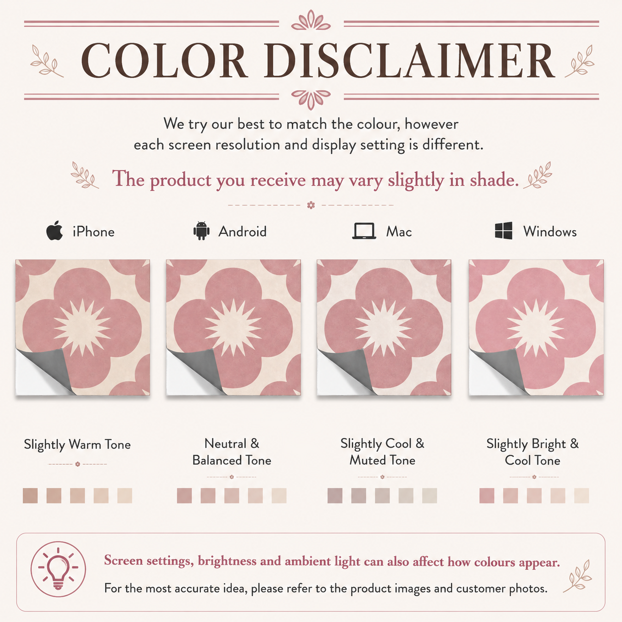 Sakura Rose Peel and Stick Floor Decal