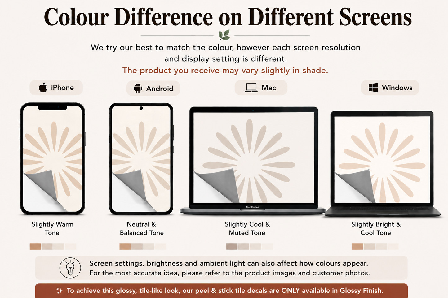 Pithora Beige Peel & Stick Tile