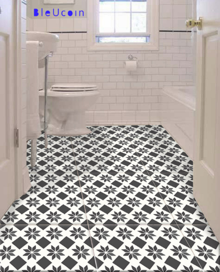 Custom order for Meredith - 12 pcs in 17 3/4" x 17 3/4" - No Grouts - Anti Slip Floor Finish