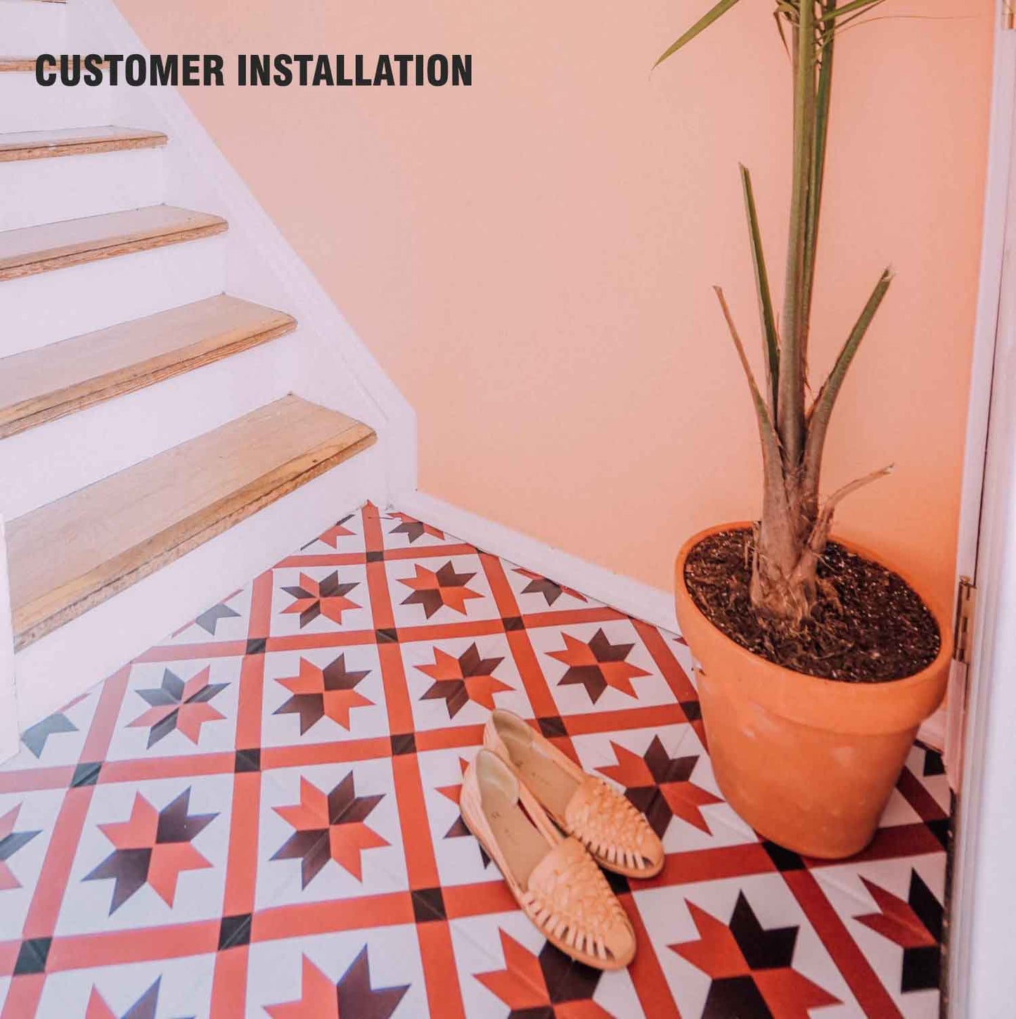 Chester Premium Peel and Stick Floor Tile Stickers | Removable, Renter friendly with Anti-Slip finish in sturdy 520 microns