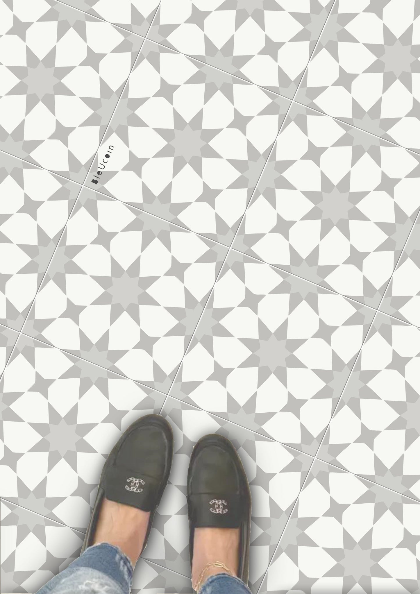 Pacific Grey Peel & Stick Tile Decal