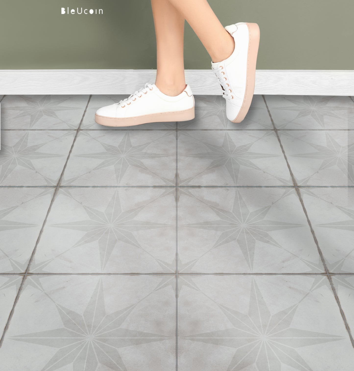Positano Vintage Premium Peel and Stick Floor Tile Stickers | Removable, Renter friendly with Anti-Slip finish in sturdy 520 microns