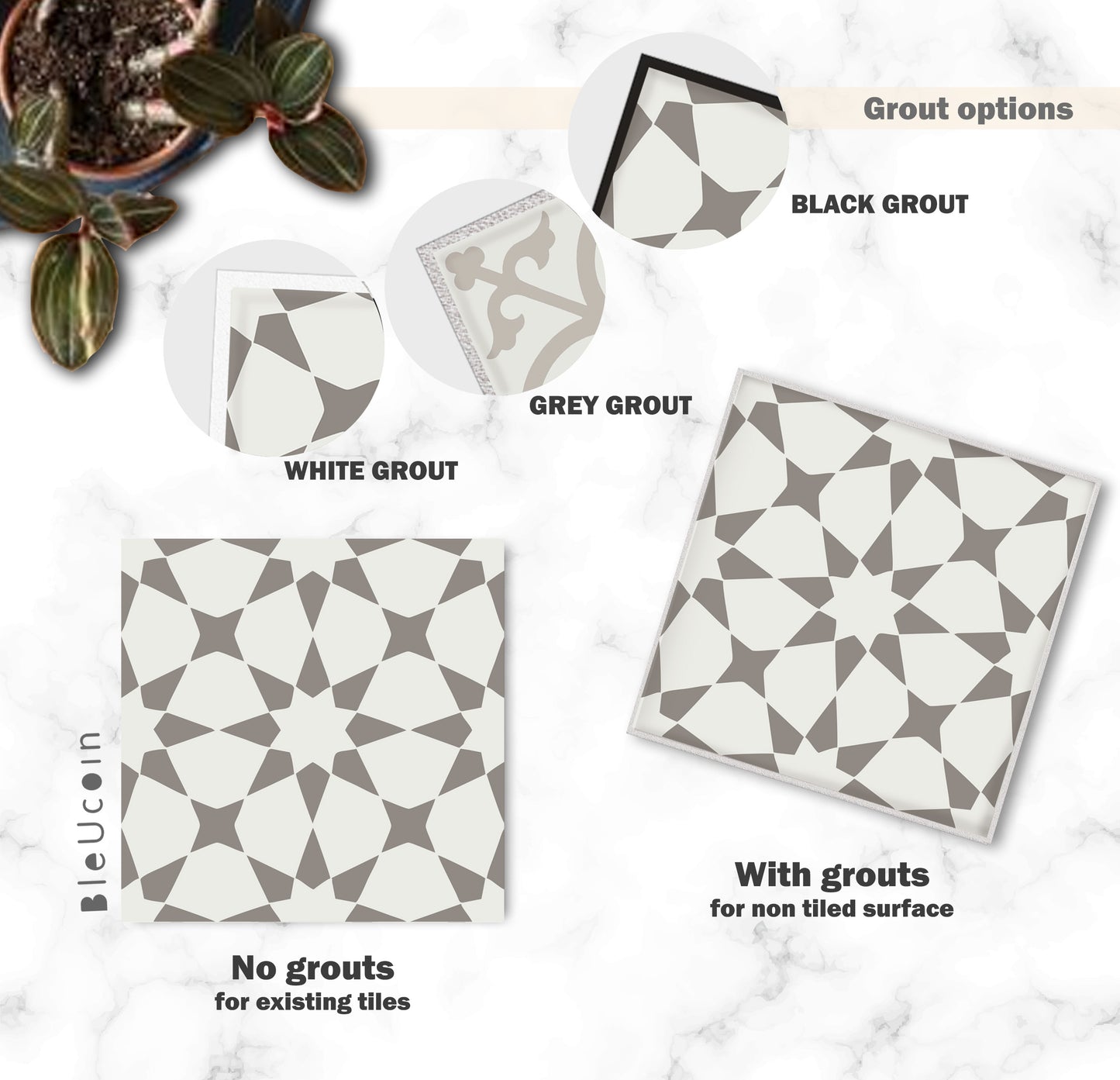 Pacific Dovetail Premium Peel and Stick Floor Tile Stickers | Removable, Renter friendly with Anti-Slip finish in sturdy 520 microns