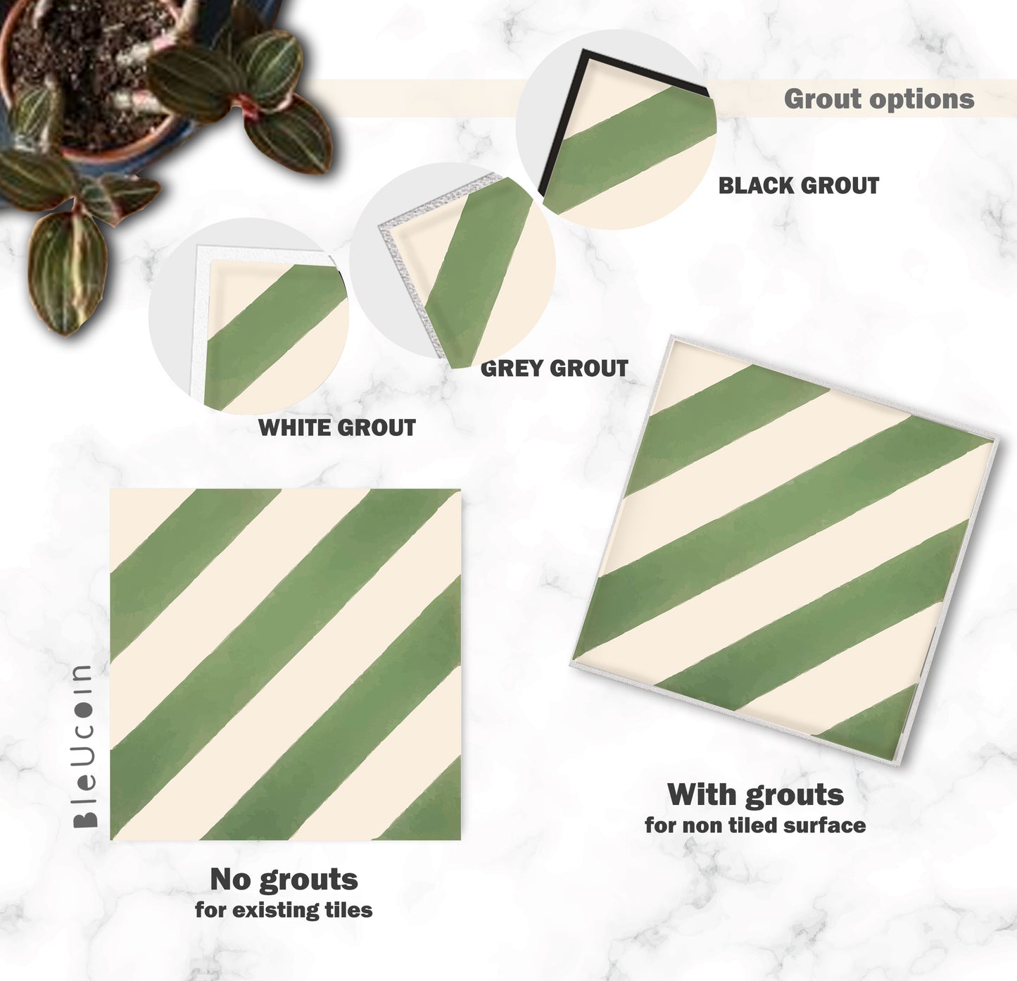 Vatican Premium Peel and Stick Floor Tile Stickers | Removable, Renter friendly with Anti-Slip finish in sturdy 520 microns