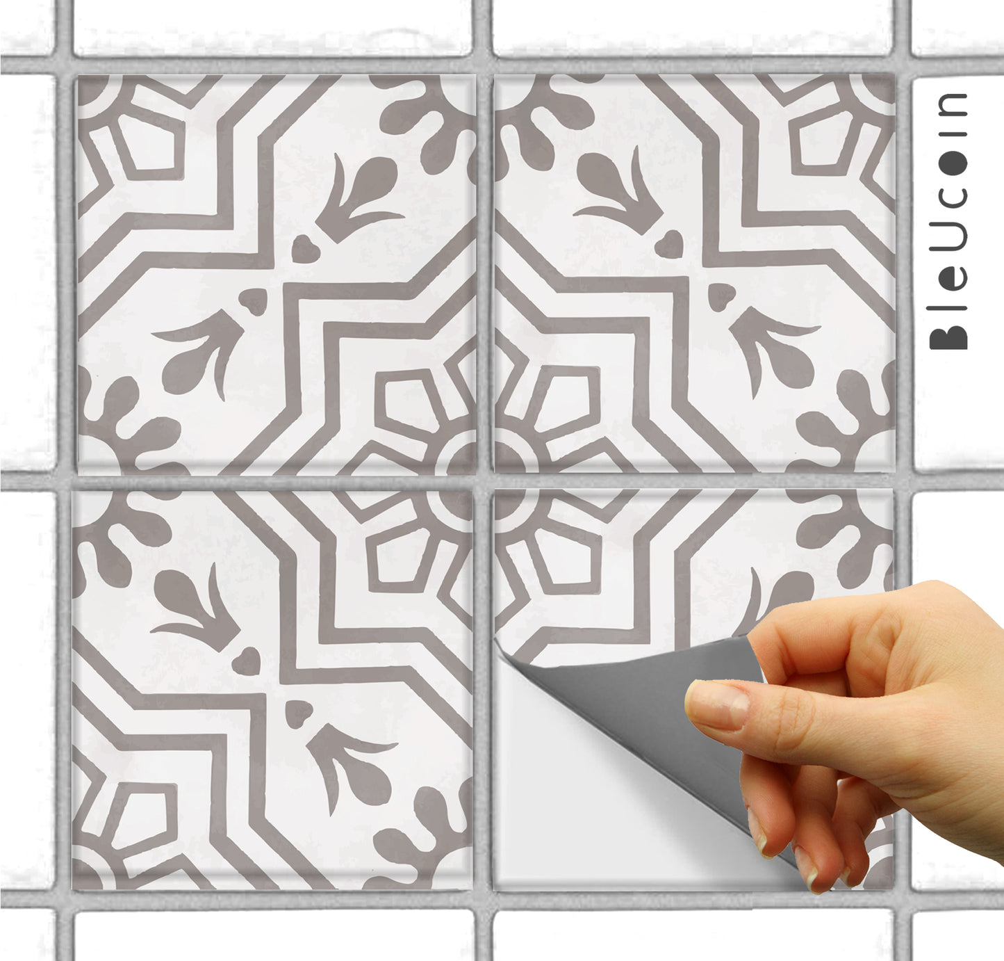 Antalya Light Premium Peel and Stick Floor Tile Stickers | Removable, Renter friendly with Anti-Slip finish in sturdy 520 microns