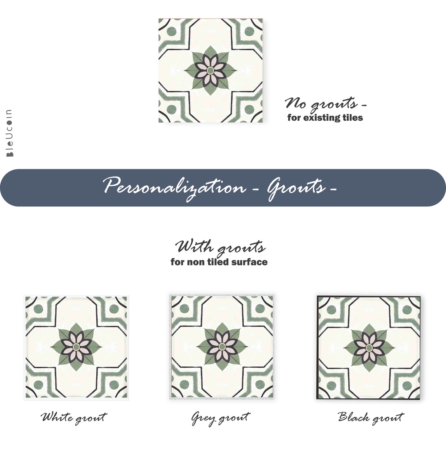 Caponata Premium Peel and Stick Floor Tile Stickers | Removable, Renter friendly with Anti-Slip finish in sturdy 520 microns
