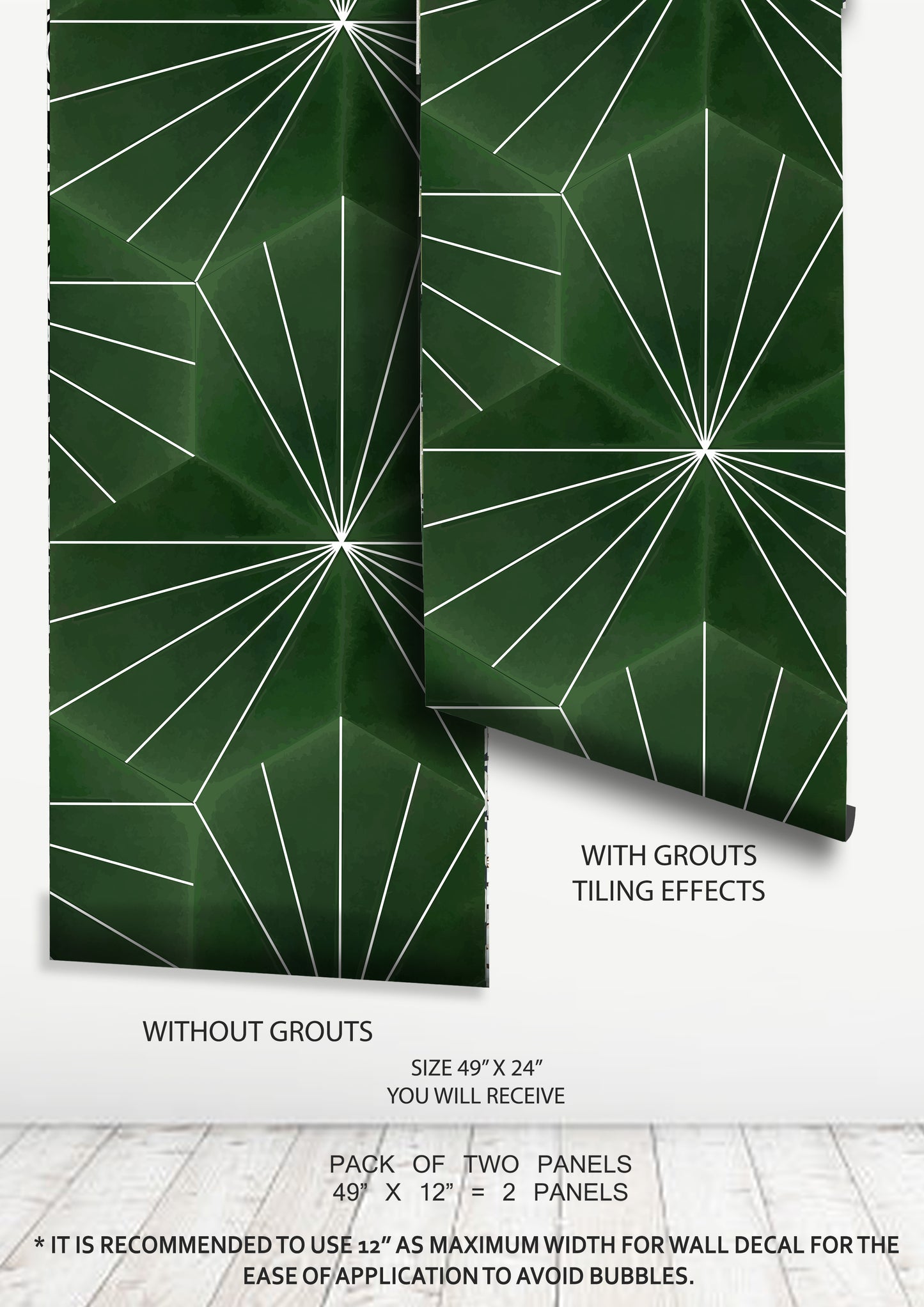 Kobe Sage Hexagon Peel & Stick Tile