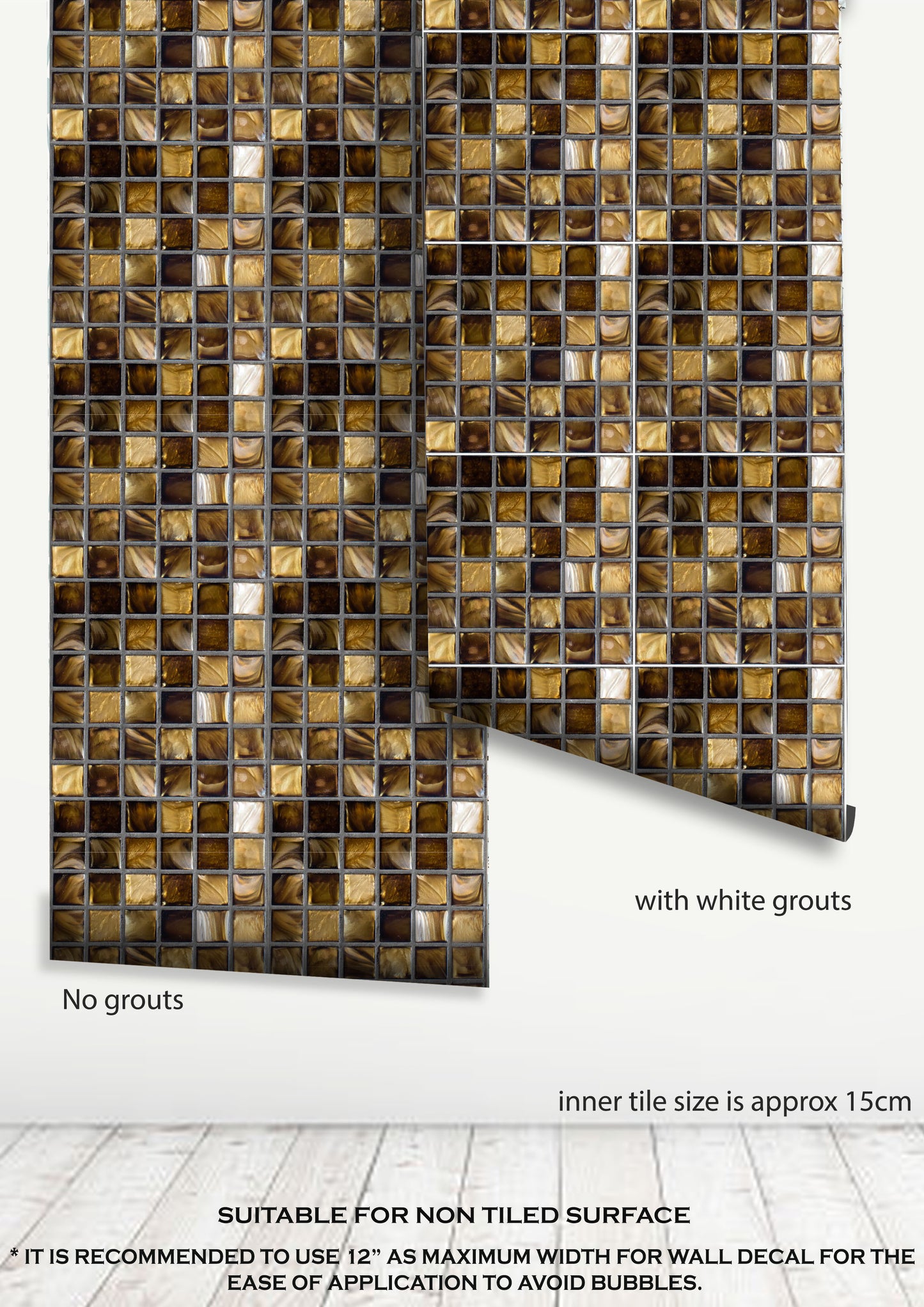 Gold Mosaic Peel & Stick Tile