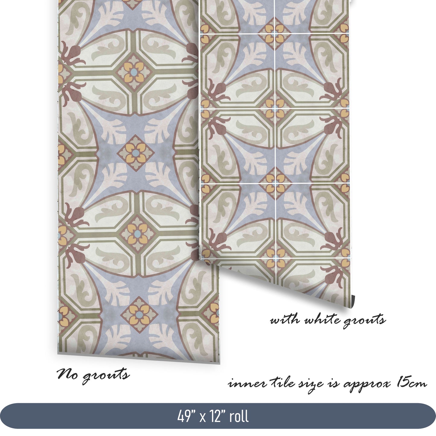Innsbruck Premium Peel and Stick Floor Tile Stickers | Removable, Renter friendly with Anti-Slip finish in sturdy 520 microns