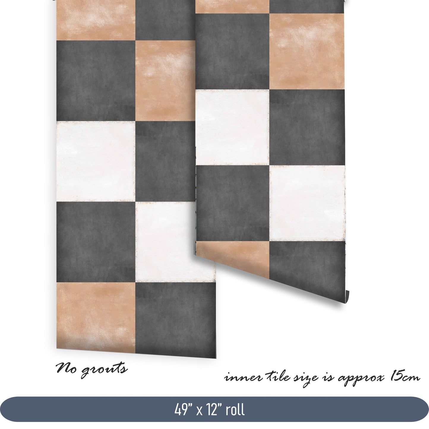 Marshall Premium Peel and Stick Floor Tile Stickers | Removable, Renter friendly with Anti-Slip finish in sturdy 520 microns