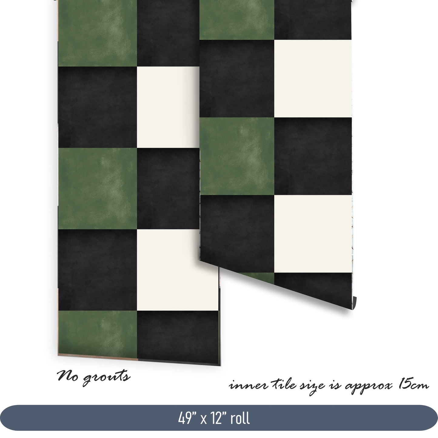 Marshall Basil Checker Peel & Stick Tile