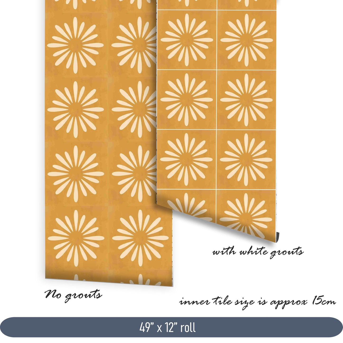 Pithora Ochre Peel and Stick Flooring