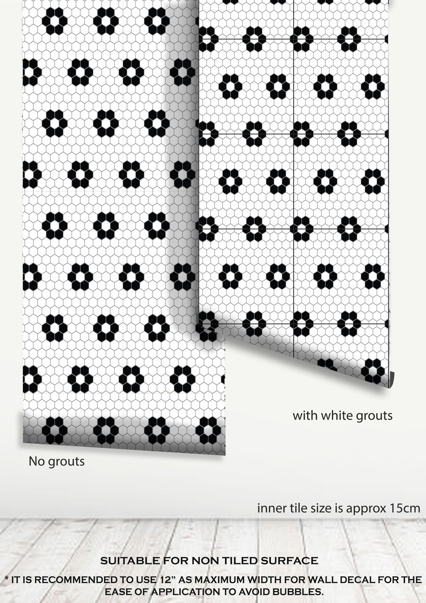 Helden Hexagon Peel and Stick Flooring