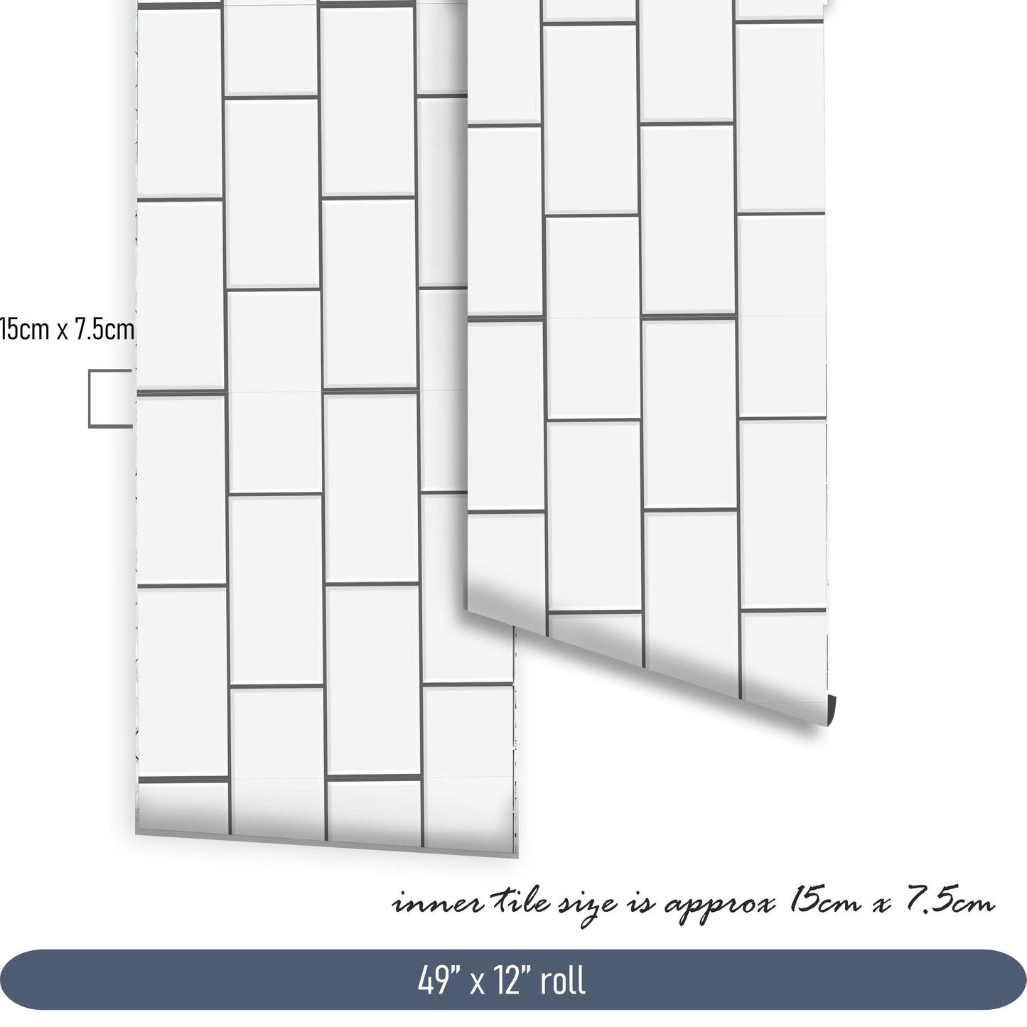Off white Subway Peel & Stick Tile