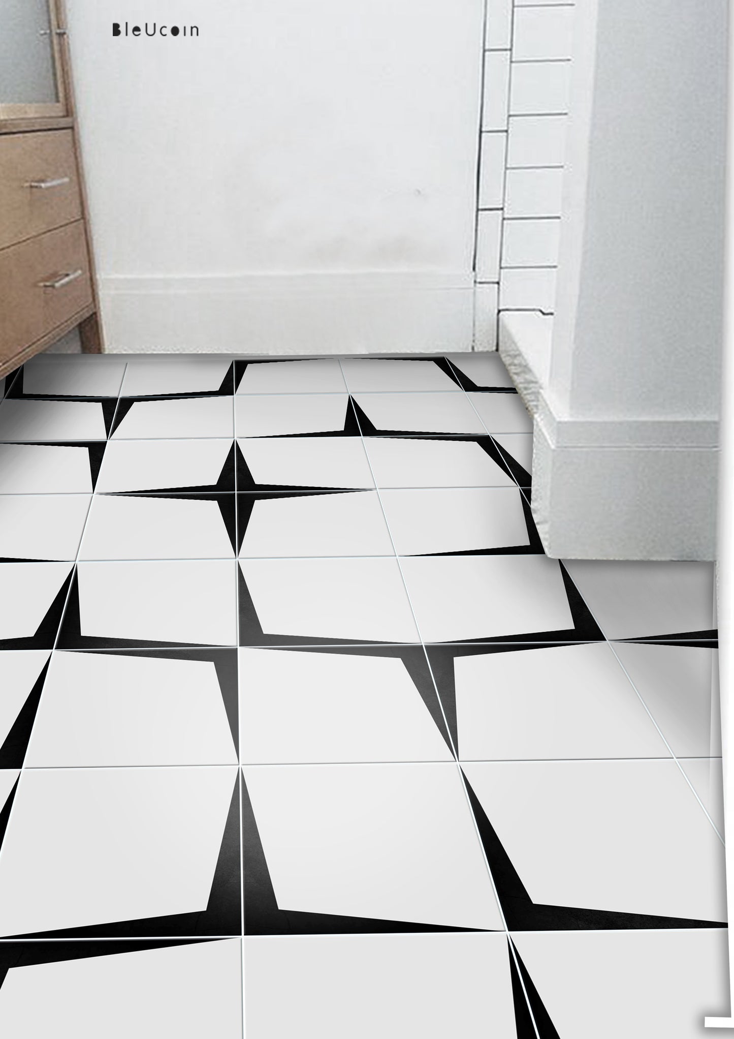 Lille Premium Peel and Stick Floor Tile Stickers | Removable, Renter friendly with Anti-Slip finish in sturdy 520 microns