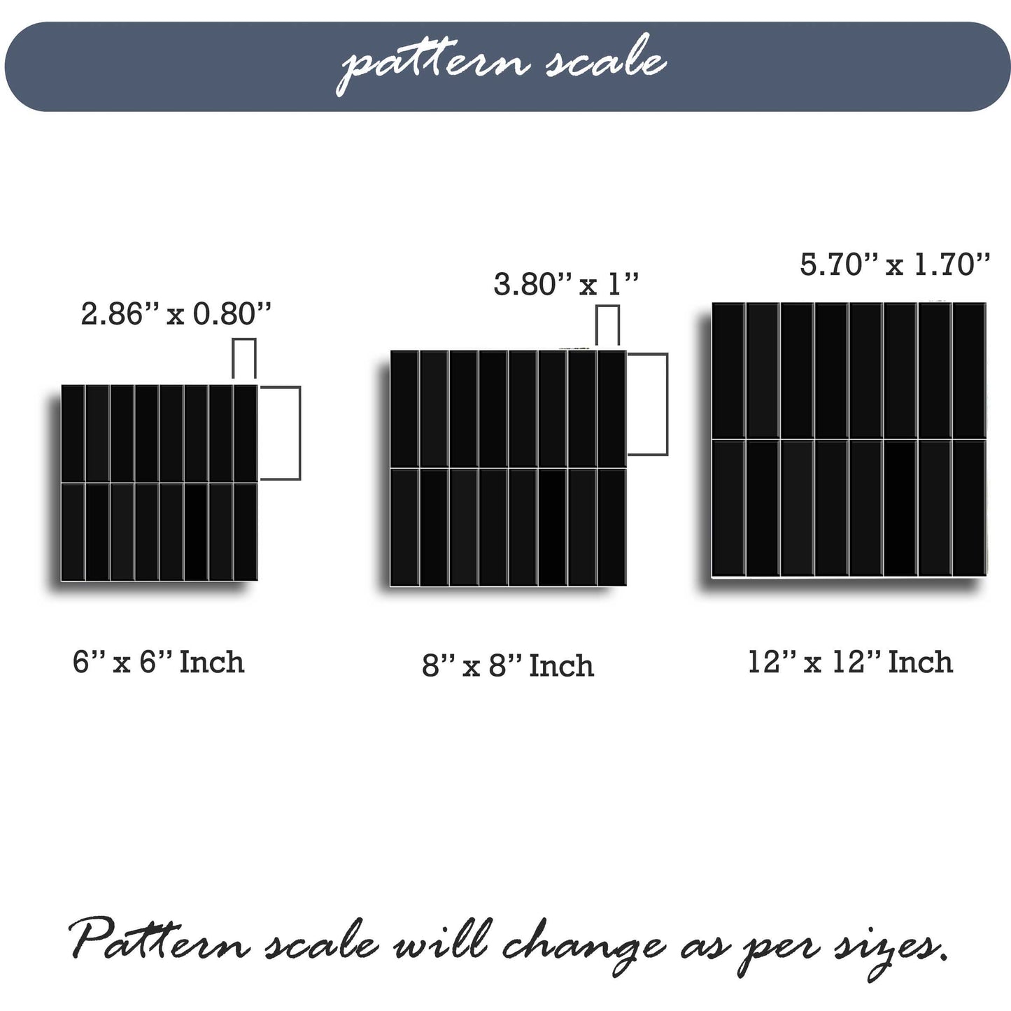 Lyon Black Kitkat Subway Peel & Stick Tile