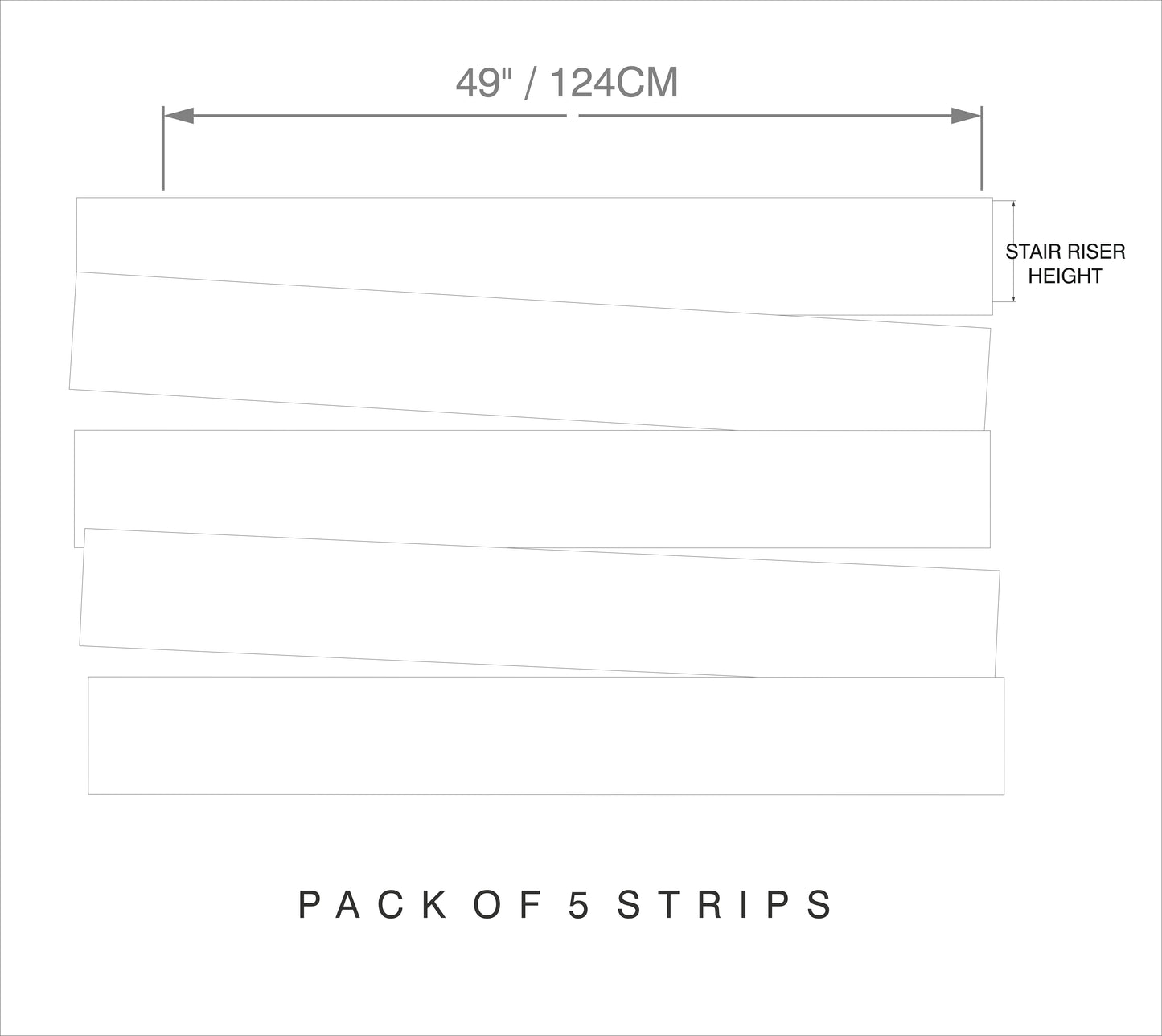 Off white Solid Stair Strips