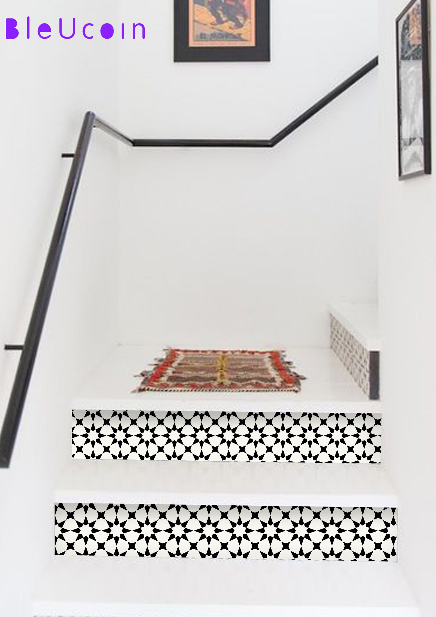 Pacific Black & White Peel & Stick Tile
