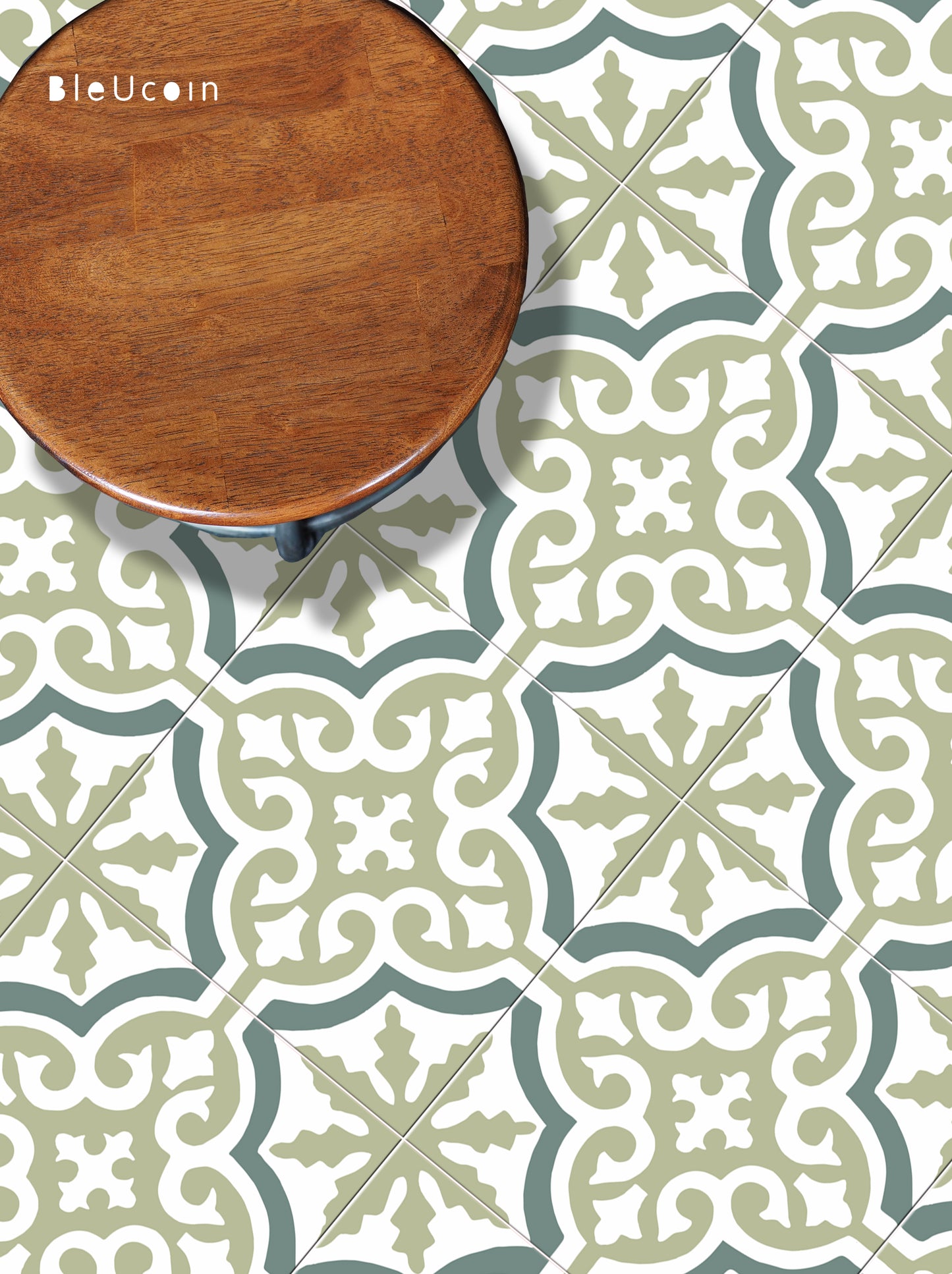 Seasalt Premium Peel and Stick Floor Tile Stickers | Removable, Renter friendly with Anti-Slip finish in sturdy 520 microns