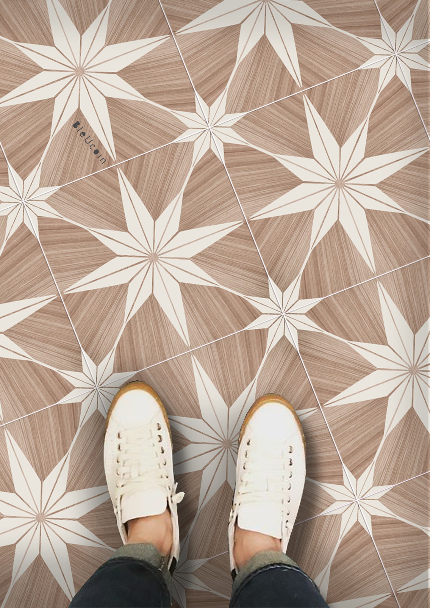 Positano wood Premium Peel and Stick Floor Tile Stickers | Removable, Renter friendly with Anti-Slip finish in sturdy 520 microns