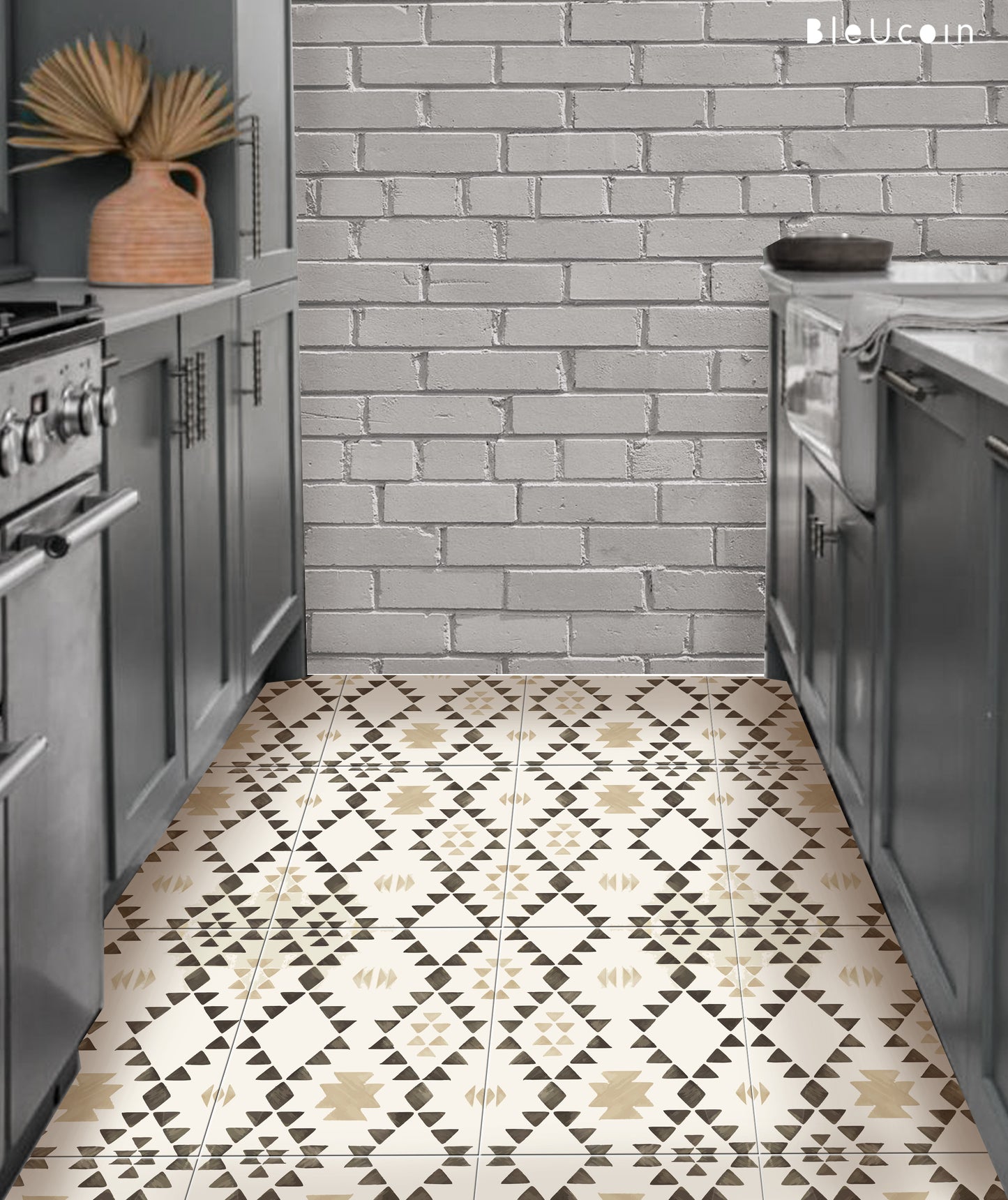 Cairo Premium Peel and Stick Floor Tile Stickers | Removable, Renter friendly with Anti-Slip finish in sturdy 520 microns