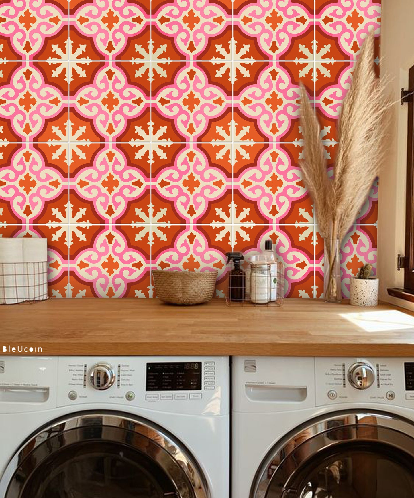 Burnt Orange Peel & Stick Tile