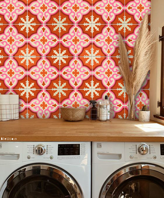 Burnt Orange Peel & Stick Tile