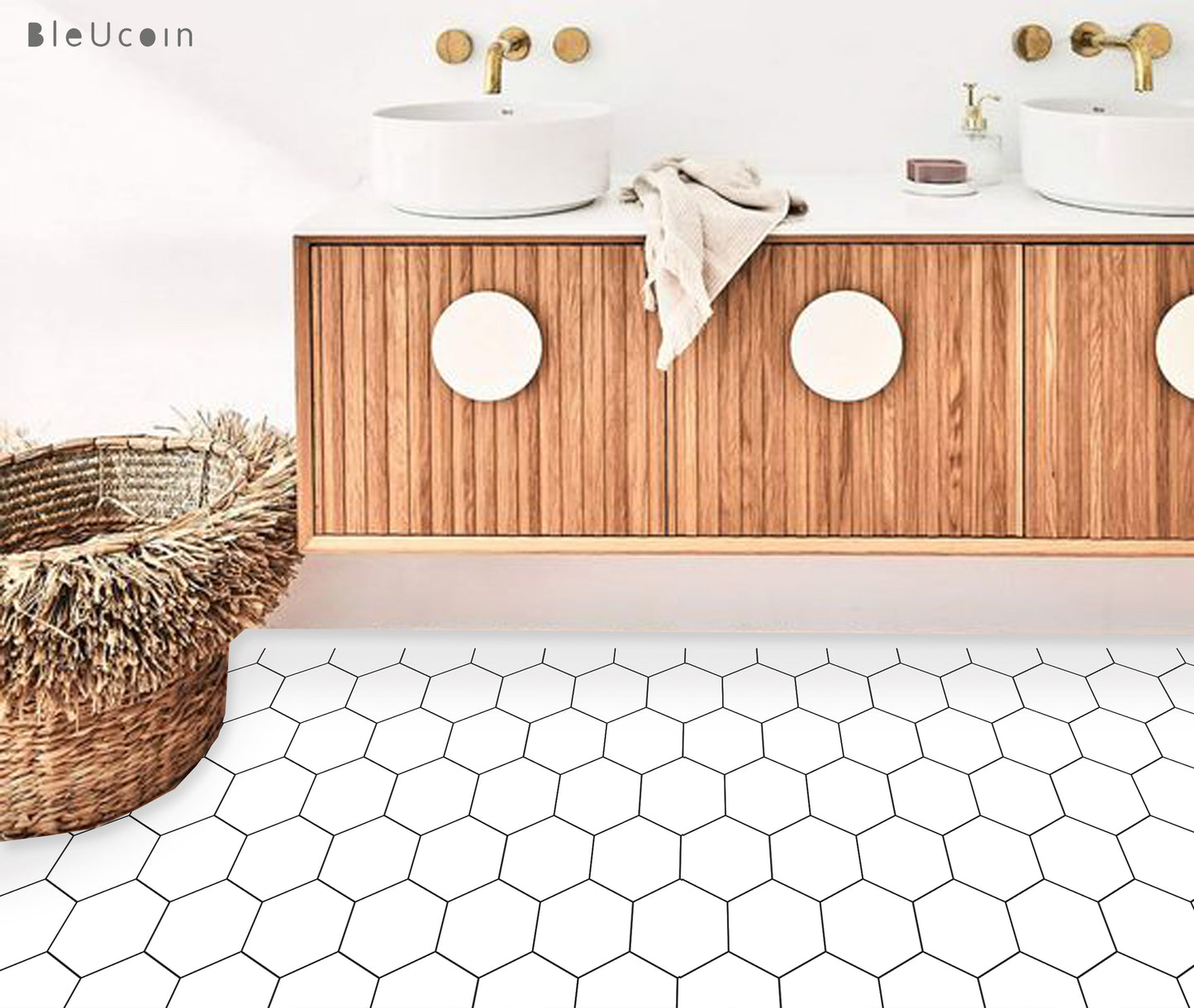 Hex White Peel & Stick Tile