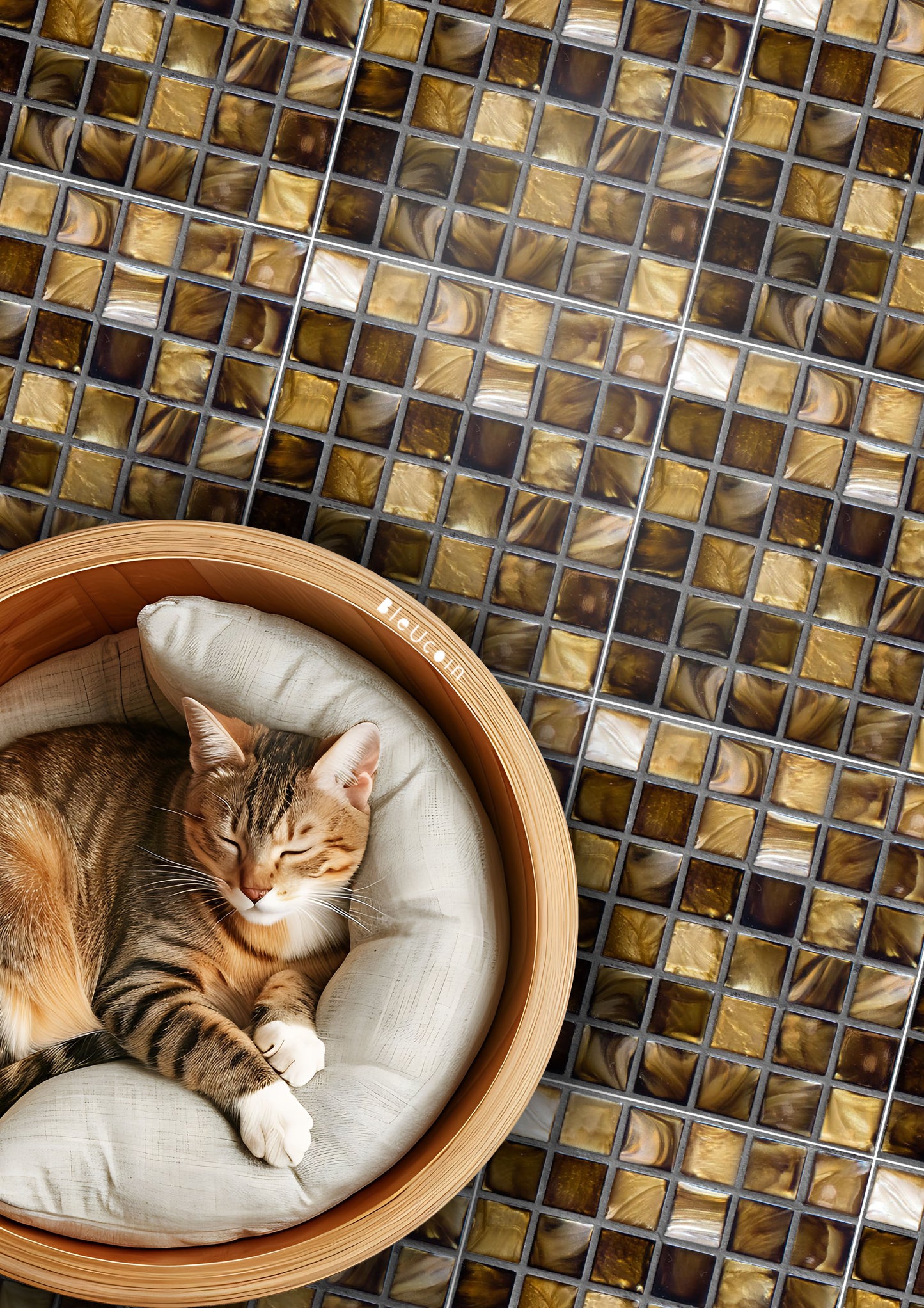 Gold Mosaic Peel & Stick Tile