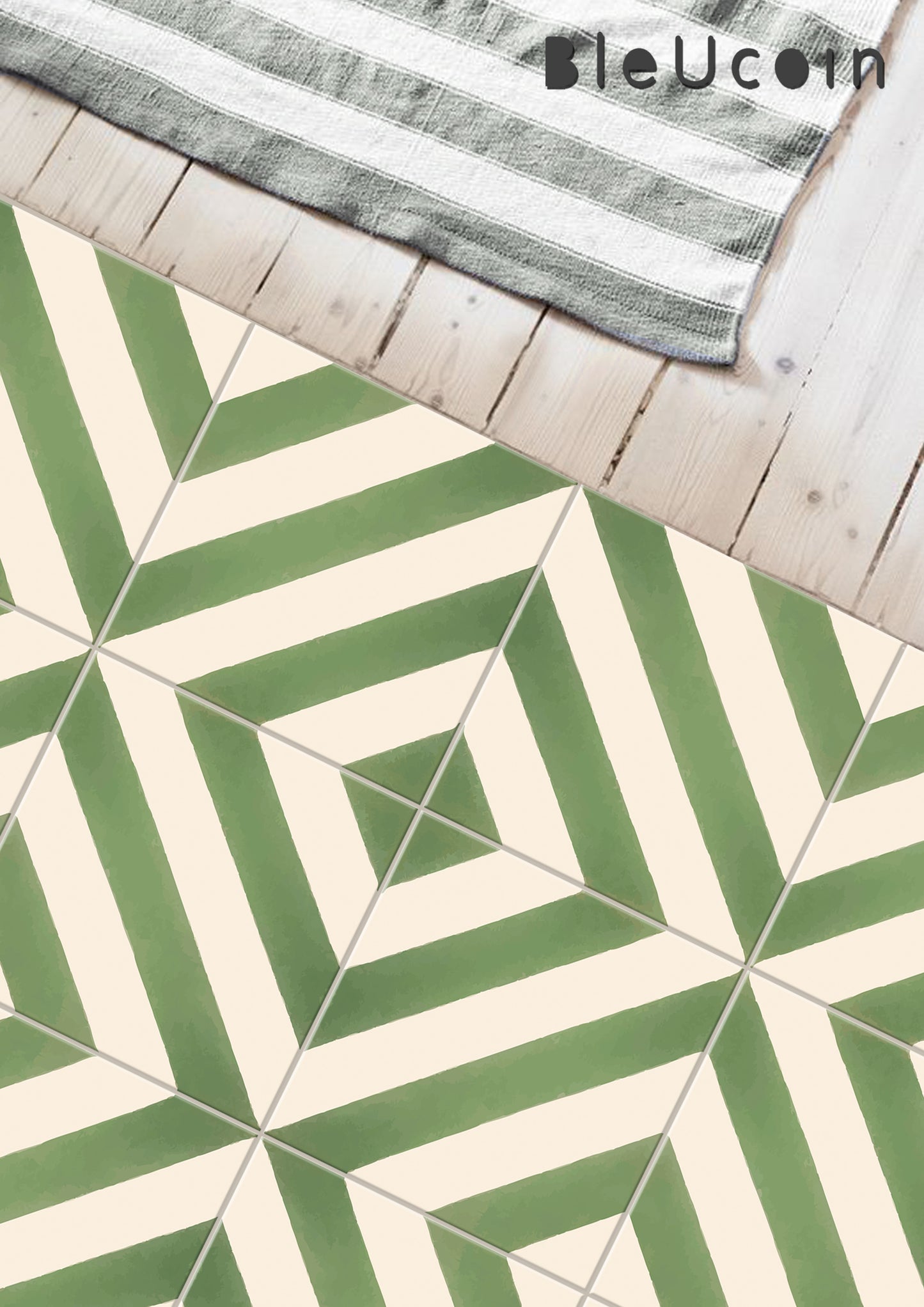 Vatican Premium Peel and Stick Floor Tile Stickers | Removable, Renter friendly with Anti-Slip finish in sturdy 520 microns