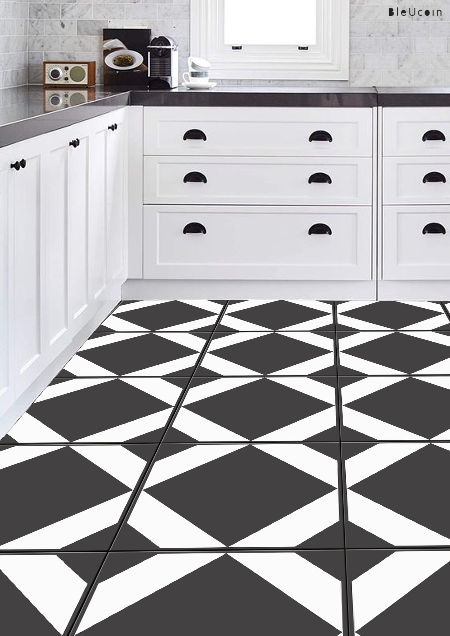 Krabi Premium Peel and Stick Floor Tile Stickers | Removable, Renter friendly with Anti-Slip finish in sturdy 520 microns
