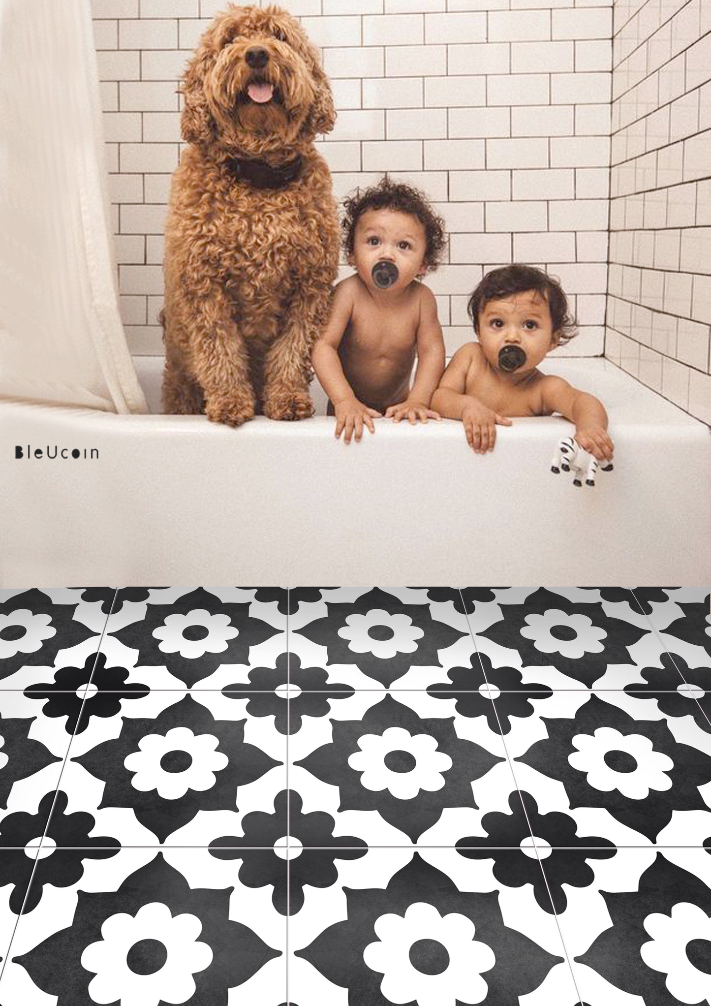 Palmetto Premium Peel and Stick Floor Tile Stickers | Removable, Renter friendly with Anti-Slip finish in sturdy 520 microns