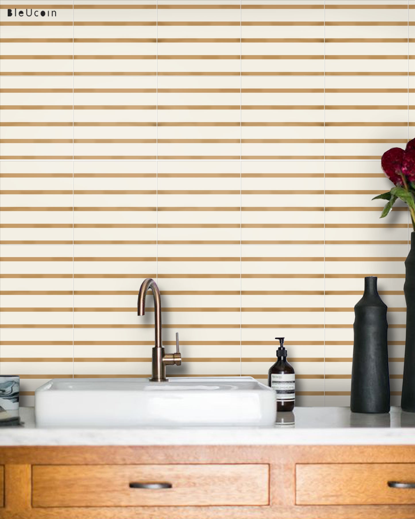 Subway Stripe Tan Peel & Stick Tile