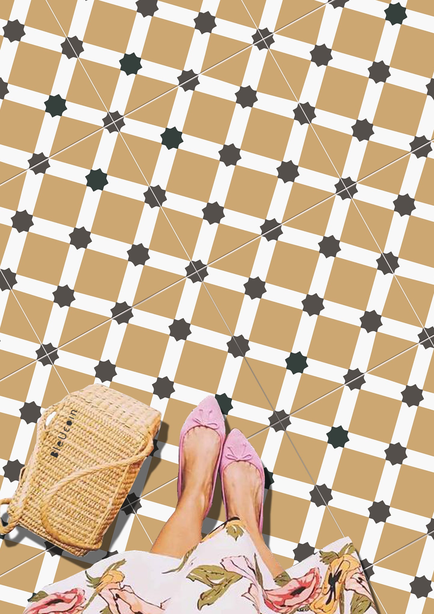 Latvia Edwardian Peel & Stick Anti-Slip Flooring