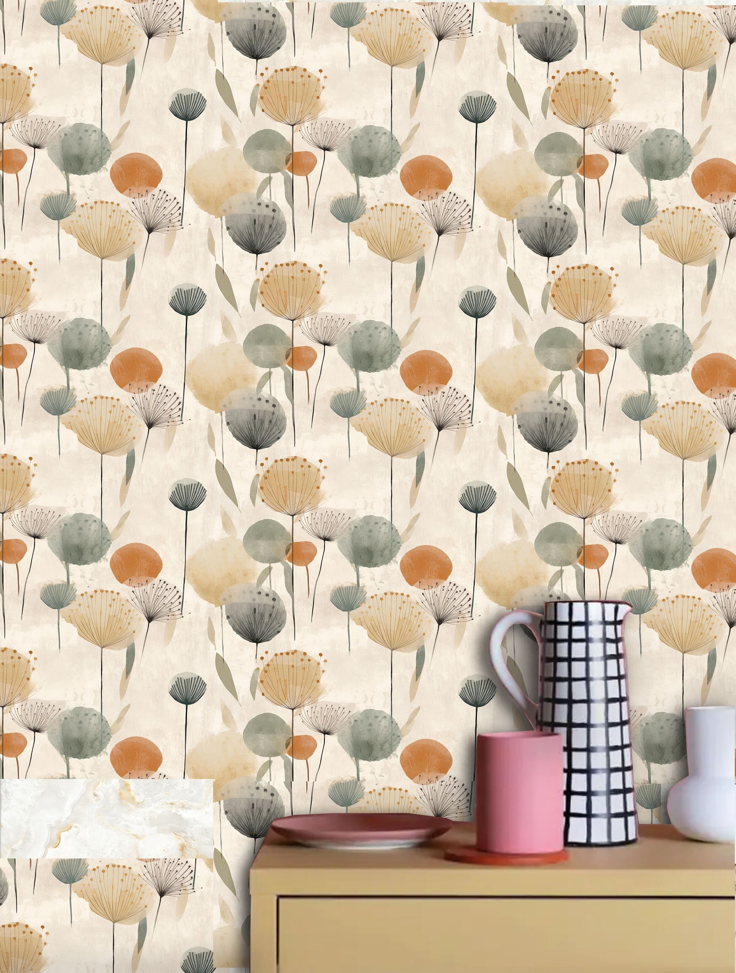 Boho dandelion Wallpaper